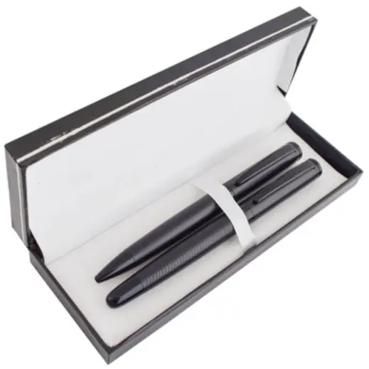 Charcoal Swirl Roller & Ball Set Angle